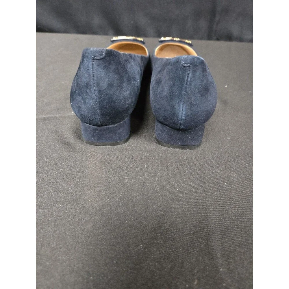 TORY BURCH NIB Women Size 7.5 M Navy Gigi Suede Pumps
